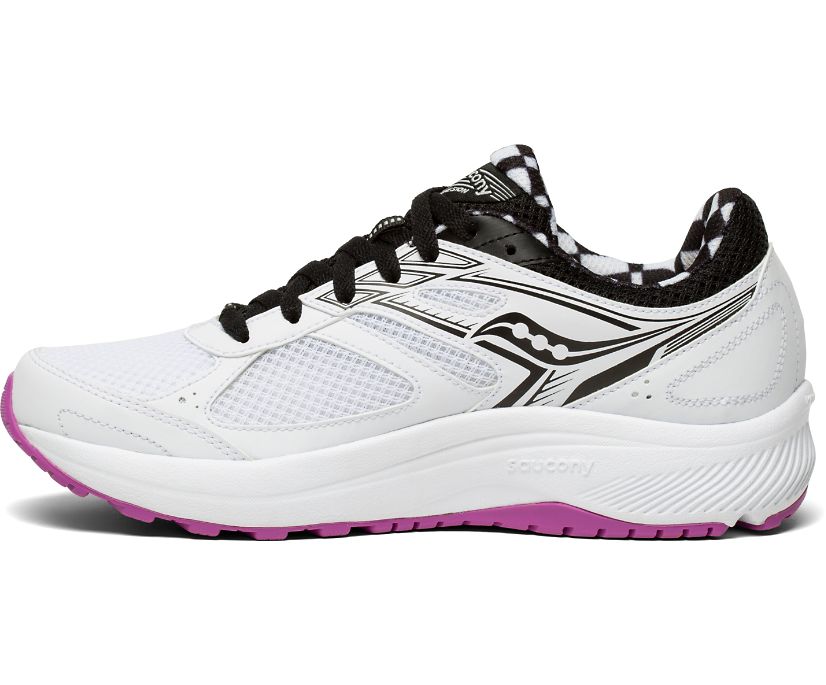 Women's Saucony Cohesion 14 Running Shoes White / Black | Singapore 097LISH